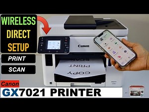 Canon Maxify GX7021 Wireless Direct Setup, Printing & Scanning Review With SmartPhone !!