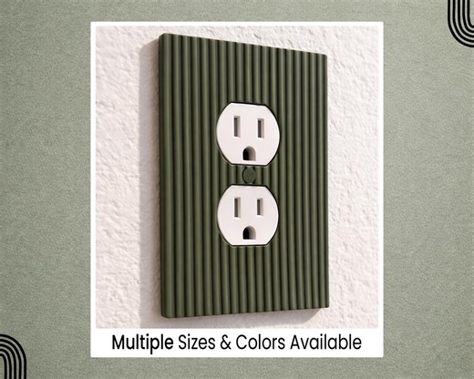 Duplex Outlet Cover, Fluted Wall Plate, Ribbed Outlet Cover, Modern Switch Plate, Architectural Wall Decor - Etsy