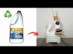 como hacer un microscopio de un envase de plastico manualidad creativa