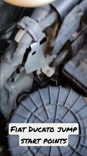 Where to connect jump leads to on a Fiat Ducato van