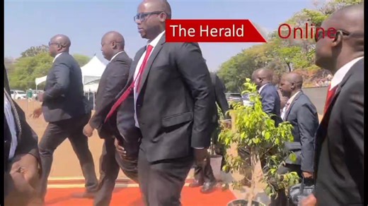 Vice Presidents, Dr Constantino Chiwenga and Cde Kembo Mohadi, arrive at the Heroes Acre. | The Herald-Zimbabwe