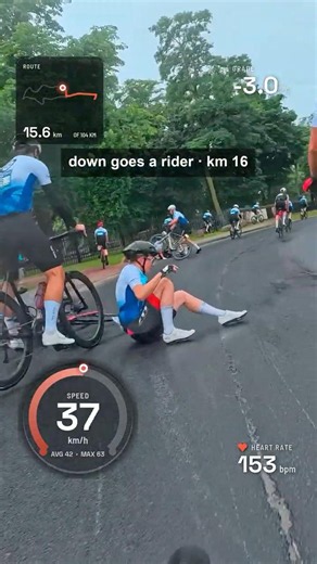 POV: wet PZU Gran Fondo Poznań crashes 🚴😳