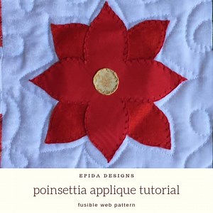 Poinsettia Applique Pattern and Tutorial | Epida Studio
