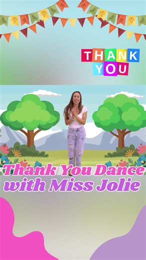Thank You Dance 🙏💃 with Miss Jolie | Joyful Follow-Along for Little Learners #gratitude #kidfun