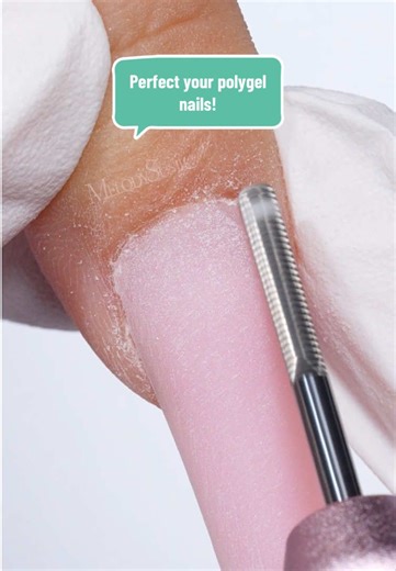 Perfect your polygel nails! I used SC320A nail drill to finish! 👉Check my shop! #melodysusie #naildrill #nailtutorials #nailtechcheck #nailsalon