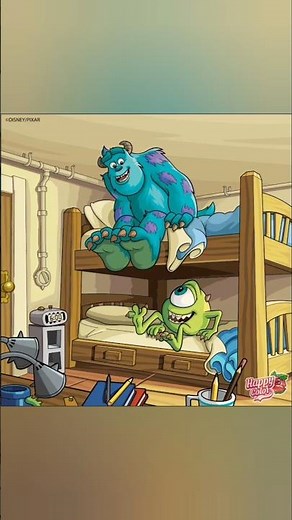 Happy Colour - Colour by Number. Disney Monsters, Inc 👹💚👾 - Mike Wazowski & Sulley's Morning Routine