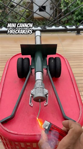 Experiment Mini Cannon Fireworks #fireworks #firecrakers #pyro #rocket