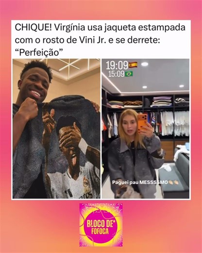 #virginia apareceu usando uma jaqueta que fizeram a mão para #vinijr , seu namorado. #fofocas