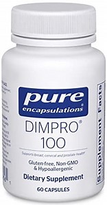 Pure Encapsulations DIMPRO 100 - Diindolylmethane Supplement - For Breast, Cervical & Prostate Health - Gluten Free & Vegan - 60 Capsules
