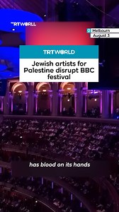 29K views · 1.6K reactions | Jewish Artists for Palestine disrupted a BBC cultural music festival in Melbourne, protesting the Melbourne Symphony Orchestra’s Zionist funding and the BBC’s complicity in the genocide in Gaza. | TRT World | Facebook