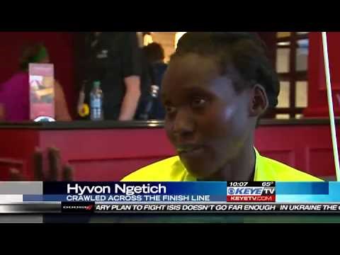 Austin Marathon Runner Hyvon Ngetich Crawls To The Finish Line