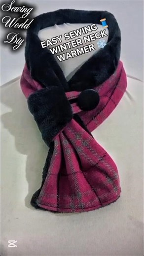 DIY Winter Neck Warmer | Easy Sewing Project ❄️🧵