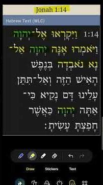 Hebrew vocab "YHWH"; Jonah 1:14 verse study; Jonah walkthrough