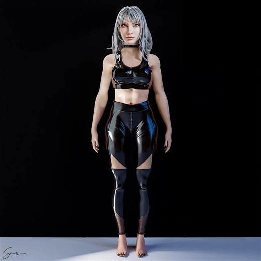 Stylized Sexy Athletic Girl, sami
