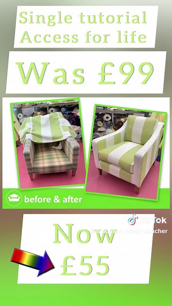 🌟 Attention all DIY enthusiasts on TikTok! 🌟 Are slipcovers giving you a tough time? Say goodbye to the struggle with our tried and tested techniques! 🪡✂️ 🌟 Introducing LearnSlipcovers.com 🌟 🧵 With over 30 step-by-step tutorials at your fingertips, mastering slipcovers has never been easier! Whether you're a seasoned pro or just starting out, our tutorials are designed to help you succeed. 💸 Grab this exclusive offer: 🎉 Full access for 3 months: Only £72! 🎉 🎊 Or choose one tutorial acc