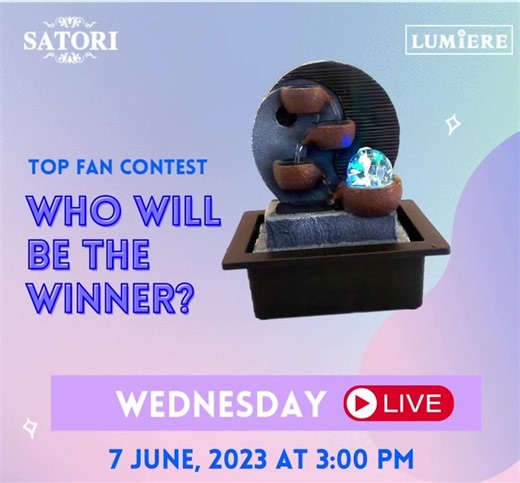 Who will be the Top Fan Contest winner. Let’s find out this on Wednesday live at 3:00pm! Stay tuned! | Satori