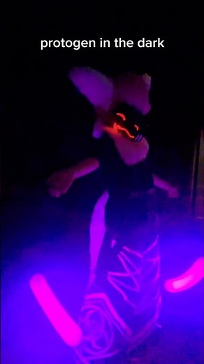 just a protogen and his LED poi :3 #furry #fursuit #rave #furries #fursona #protogen #shorts