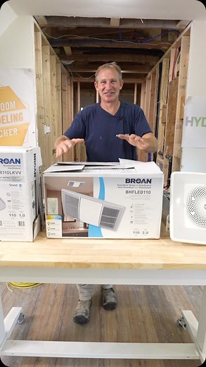 Bathroom Remodeling Teacher on Instagram: "I’m super excited to install this Broan Powerheat LED Vent Fan 🤩🤩 @broannutone #diy #bathroomremodel #homeimprovement #bathroomremodelingteacher"