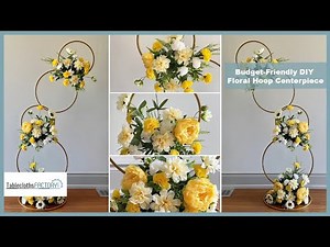 Budget-Friendly DIY Floral Hoop Centerpiece | Tutorial | How To | Tableclothsfactory.com