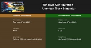 American Truck Simulator Configuration requise 2025 - Testez votre PC 🎮
