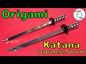 Origami Easy [Japanese Sword] How to make Katana