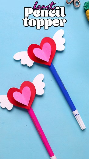 33K views · 534 reactions | DIY Paper Heart Pencil Topper | Pencil Topper | Paper Craft #diyvideos #diy #diycrafts #diytutorial #diyprojects #easydiy #artandcraft #papercraft #penciltopper #schoolcraft #BACKTOSCHOOL #schooldays #crafting #HeartWings #paperheart #crafting #craftideas #crafts #handmadecrafts #howto #tutorial | D.I.Yay | Facebook