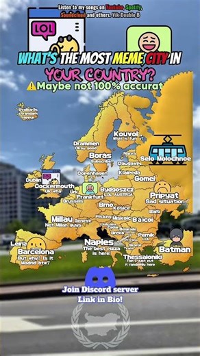 What’s the most meme city in in your country? #geography#europe#map#mapping#fyp#mapper#fypviralシ