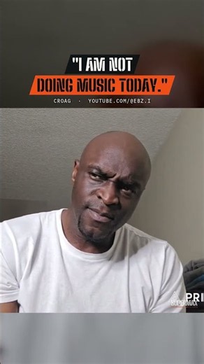 Why He Isn't Making Music Today.. "I am not doing music today." | EBZ