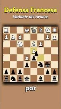 Defensa Francesa: Variante del Avance #ajedrez #shorts
