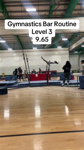Level 3 Bar Routine! Stick the landing. #gymnastics #gymnastlife #fyp #gymnast #shorts