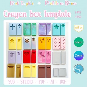 Crayon Box Template SVG Printable Favor Box Crayon Gift Box for Kids Birthday Party Custom Souvenir Box Personalized Crayon Box for Favor - Etsy Canada