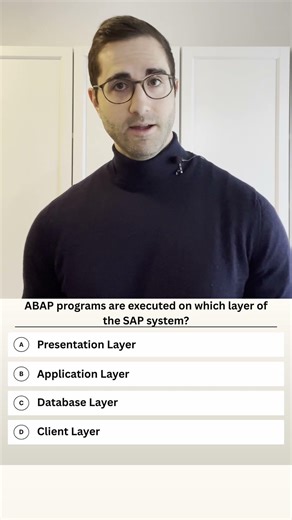 ABAP programs are executed on which layer of the SAP system? - SAP Quiz