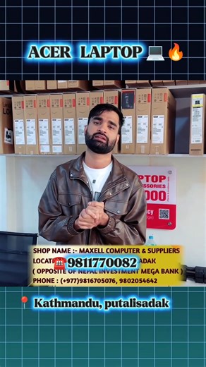 💥𝗠𝗮𝘅𝗲𝗹𝗹'𝘀 𝗖𝗼𝗼𝗹 𝗧𝗲𝗰𝗵, 𝗛𝗼𝘁 𝗢𝗳𝗳𝗲𝗿 𝗮𝗿𝗲 𝗵𝗲𝗿𝗲💥 💻 Get the 𝗯𝗲𝘀𝘁 𝗹𝗮𝗽𝘁𝗼𝗽𝘀 𝗮𝘁 𝘂𝗻𝗯𝗲𝗮𝘁𝗮𝗯𝗹𝗲 𝗽𝗿𝗶𝗰𝗲𝘀 — only at 𝗠𝗮𝘅𝗲𝗹𝗹 𝗖𝗼𝗺𝗽𝘂𝘁𝗲𝗿 & 𝗦𝘂𝗽𝗽𝗹𝗶𝗲𝗿𝘀! 🎁 Enjoy 𝗵𝘂𝗴𝗲 𝗱𝗶𝘀𝗰𝗼𝘂𝗻𝘁𝘀, exclusive 𝗴𝗶𝗳𝘁 𝗵𝗮𝗺𝗽𝗲𝗿𝘀, and 𝗙𝗥𝗘𝗘 𝗹𝗶𝗳𝗲𝘁𝗶𝗺𝗲 𝗺𝗮𝗶𝗻𝘁𝗲𝗻𝗮𝗻𝗰𝗲 𝘀𝗲𝗿𝘃𝗶𝗰𝗲! 🚚 Free Cash on Delivery across Nepal 🎉 Genuine products Amazing freebies with every purchase 💯 Trusted by thousands – Shop Smart. Shop Maxell. 📍 