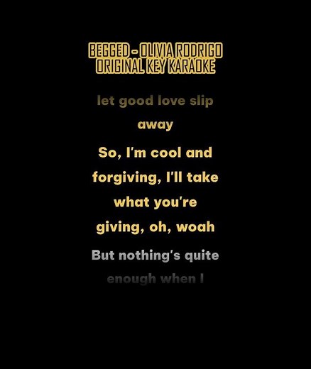 BEGGED - OLIVIA RODRIGO (KARAOKE) ORIGINAL KEY | SNL #karaoke #oliviarodrigo #begged