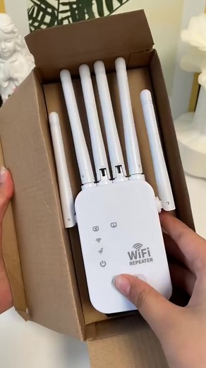 45 reactions | Frustrated with WiFi dead zones at home?  This 6-antenna extender is so easy—even grandma can set it up ⚡ Speeds up to 1,200Mbps, dual-band, and supports 50 devices at once  Stream, game, or work without interruptions! Who else hates buffering mid-show? ‍♀️‍♂️ Click the link to get yours before Black Friday sells out!  #WiFiBoost | Slightlyof | Facebook