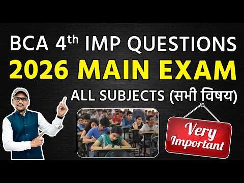 BCA 4th Sem Most Important Questions 📚 | 2026 Exam | All Subjects | MCU Bhopal Exam Prep