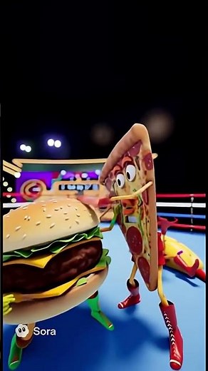 Food Fight Royale: Pizza vs Hamburger vs Hot Dog vs Taco 🍕🥊🌮