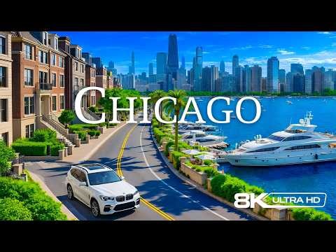 Chicago 8K | Iconic Skyline, Willis Tower & Lake Michigan – Cinematic Cityscape