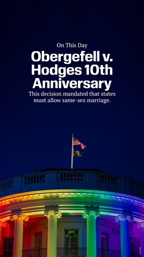 8K views · 399 reactions | #OTD in 2015, the Supreme Court ruled in Obergefell v. Hodges that same-sex couples have the fundamental right to marry, legalizing marriage equality across the country. This landmark decision was a hard-fought victory for LGBTQ+ rights, love,and dignity. But the fight for full equality is far from over. We continue to push back against rising anti-LGBTQ+ legislation and rhetoric. #LoveIsLove #TheMarchContinues | Southern Poverty Law Center | Facebook