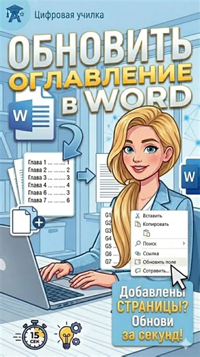 Как обновить автооглавление в Word за один клик