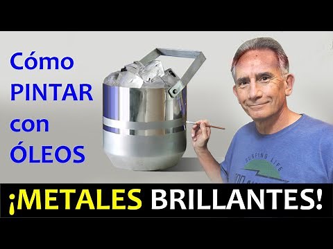 😲How to paint a metallic effect with oil paint! 🎨 Shiny and opaque! Simple explanation! 👈