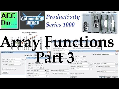 Productivity 1000 Series PLC Array Functions Part 3