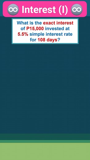 4 comments | ✅ Solving The Exact Interest Accumulated From Simple Investment Problem  #consumer #business #math #simple #interest #relatable #wiseconsumer #problemsolving #practicemakesperfect #sharingiscaring #pisay #dost #metric #civilserviceexam #admissions #examprep #review #fbreels #reelviral #mathtutor #exam #college #entrance Infinite Guru | Infinite Guru | Facebook