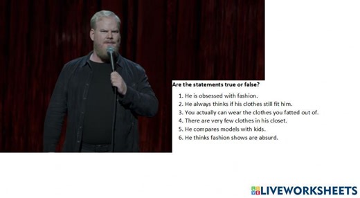 Fashion video task worksheet