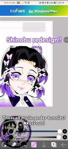 Shinobu Redesign!! 💜🎐 My first redesign! #shinobu #demonslayer #redesign #viral #fyp #shorts 💟