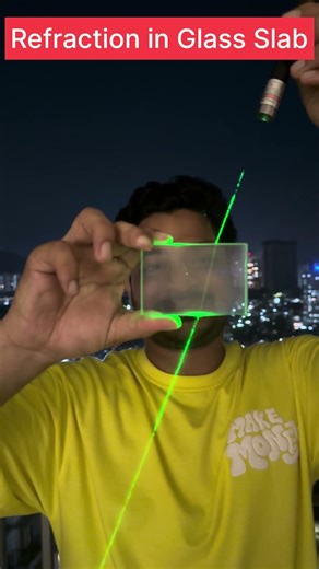 Watch Light Bend! 🔦 | Refraction in Glass Slab (Real Experiment)