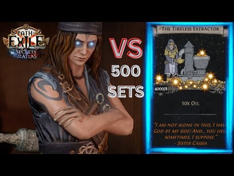[PoE 3.26] OILY BUSINESS - 500 sets of tireless extractor results uncut 10x speed