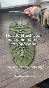 I like to make my feathers before attaching them to my wood. ✨✨make sure you know how long you want your hanging cord to be, and give some room to hang it on your wood. Feather tutorial can be found in my YouTube: AngsCraftsnCreations #macrame #macrameartist #macrametutorial #macramecommunity #macramemakers #macramefeathers #bohomacrame #macramedecor #macramehanging #angscraftsncreations | AngscraftsnCreations Macrame