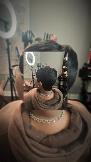 27PC SHORT CUT #irulehair #27piecequickweave #chicagohairstylist #pixiecutblackwomen #weavepixies