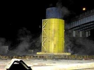 Hastings Bridge Pier 10 Statnamic Test